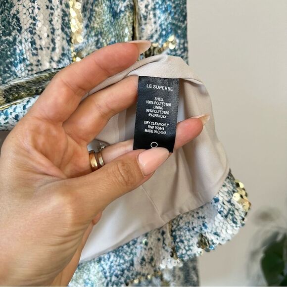 Le Superbe Morrison Jacket - Aqua Rattler Sequin - Picture 7 of 8